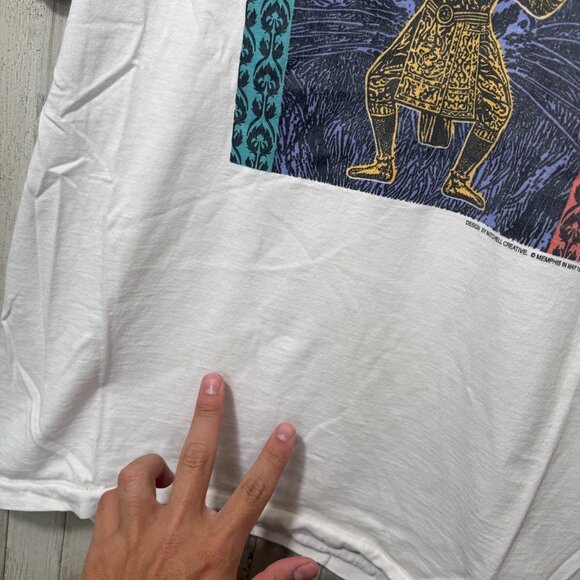 Vintage 90s Thailand Spell Out Single Stitch T‎ Shirt Mens Size XL - Picture 4 of 6